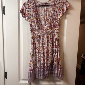 Petal & Pup Ivy Floral Dress - Purple and Yellow